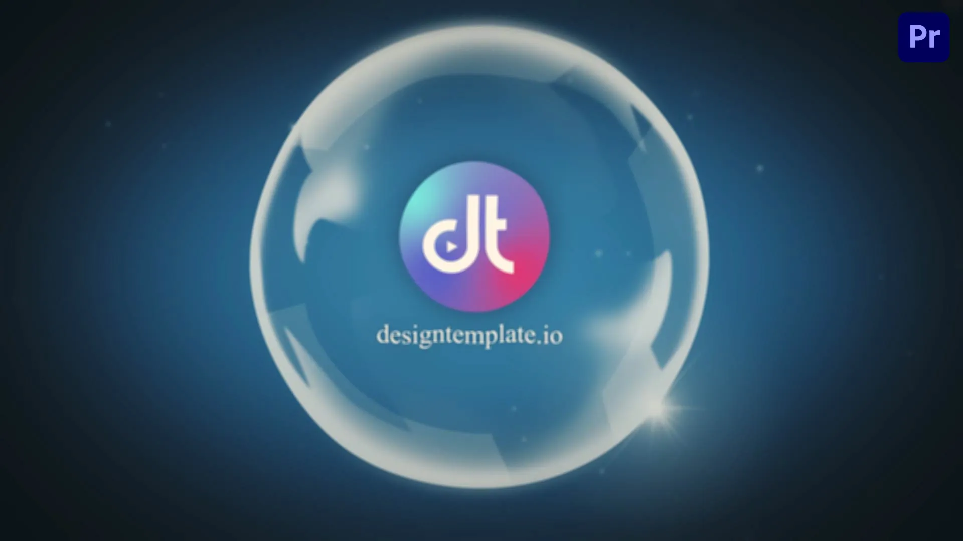 Dynamic Aqua Bubble Brandmark Animation